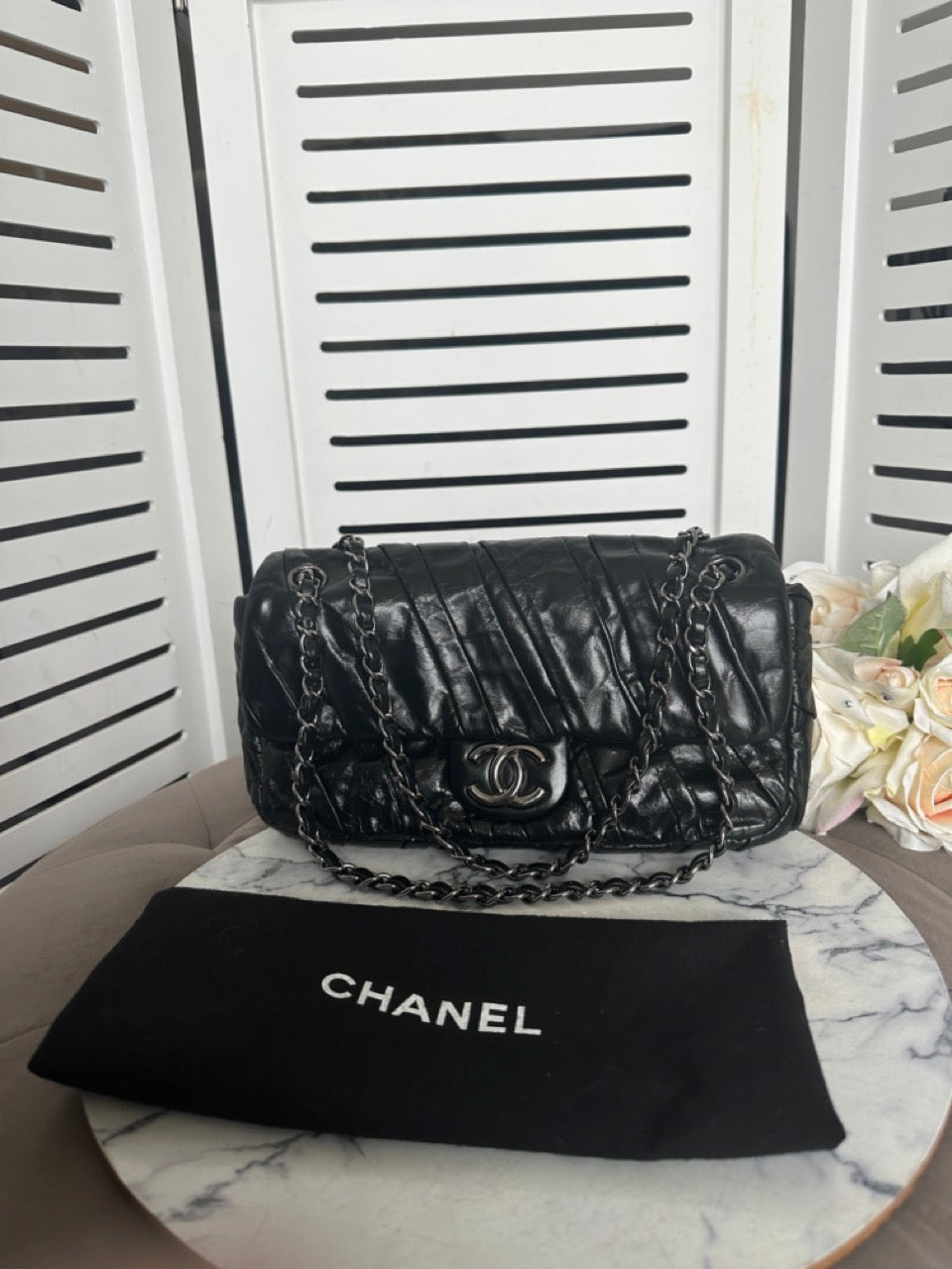 Chanel Glazed Calfskin Single Flap