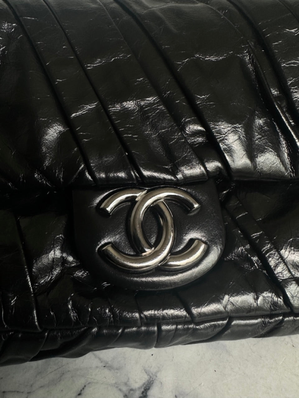 Chanel Glazed Calfskin Single Flap