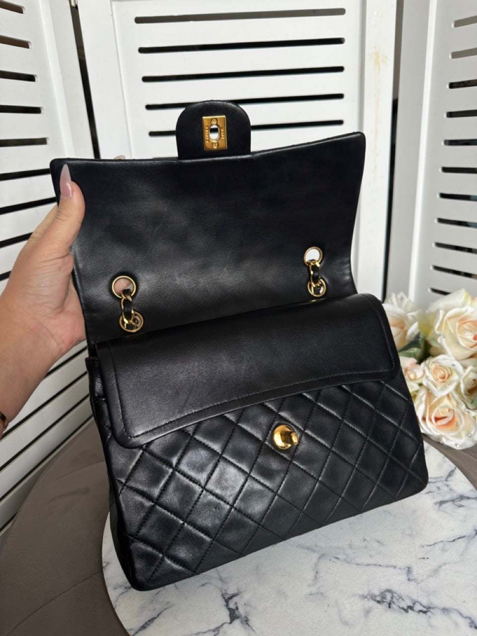 Chanel Vintage 24k Double Flap