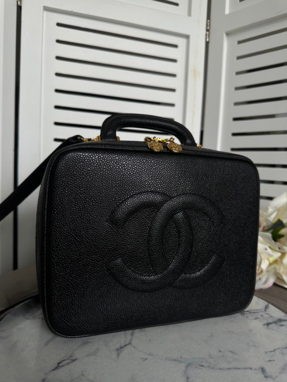 Chanel Vintage Caviar Vanity Bag