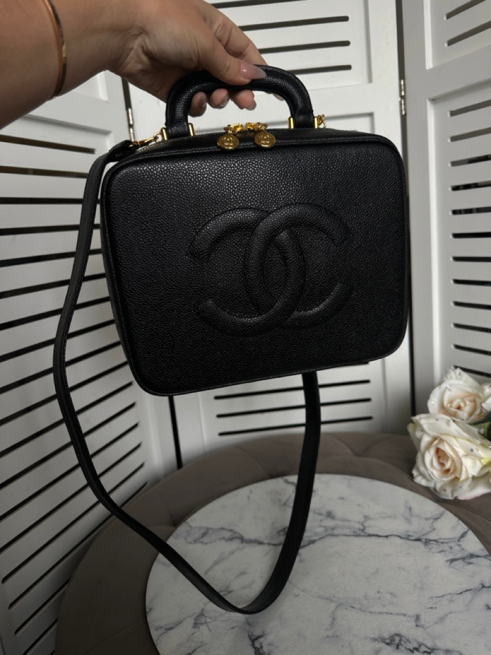 Chanel Vintage Caviar Vanity Bag