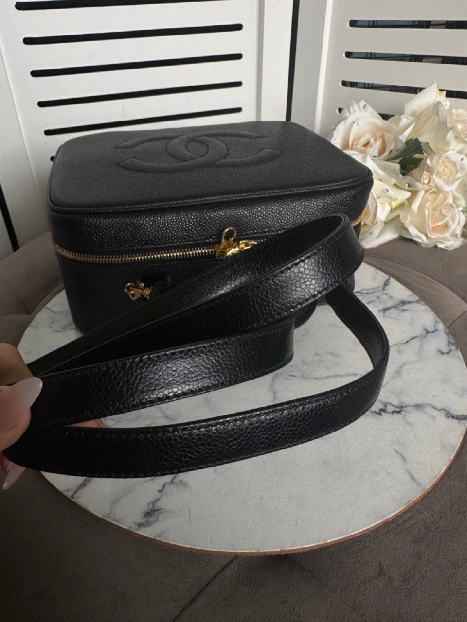 Chanel Vintage Caviar Vanity Bag