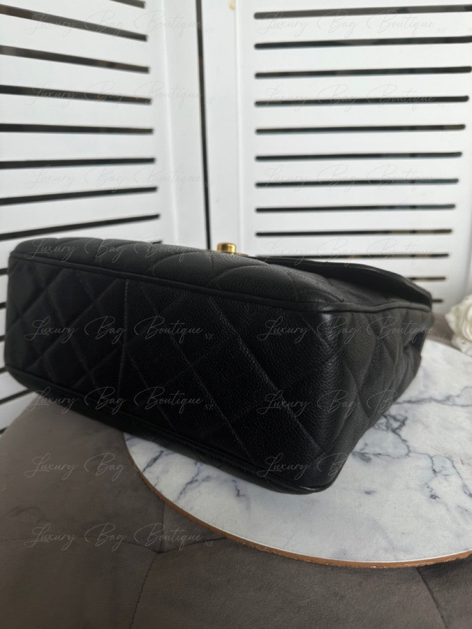 Chanel Vintage Caviar 24k Messenger Bag