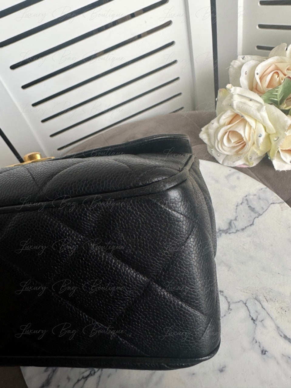 Chanel Vintage Caviar 24k Messenger Bag