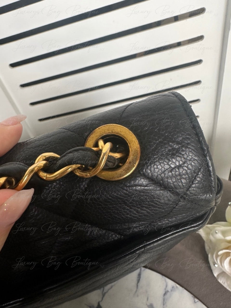 Chanel Vintage Caviar 24k Messenger Bag