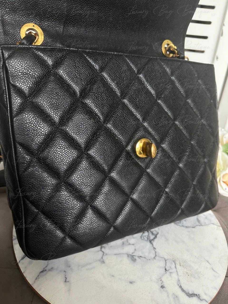 Chanel Vintage Caviar 24k Messenger Bag