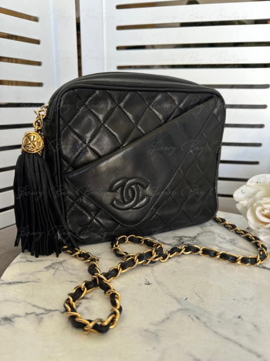 Chanel Vintage Camera Bag w Tassel