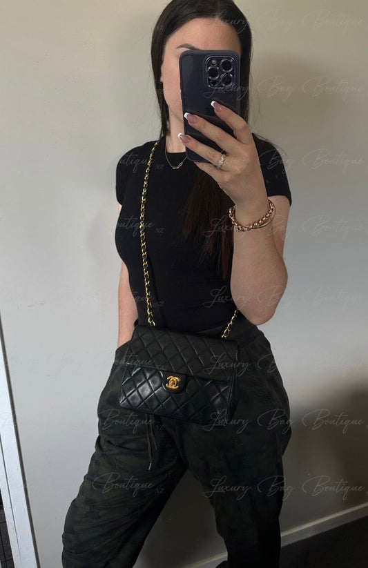 Chanel Vintage Mini Classic 24k Gold HW