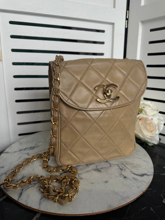 Chanel Beige Vintage 24k Bag