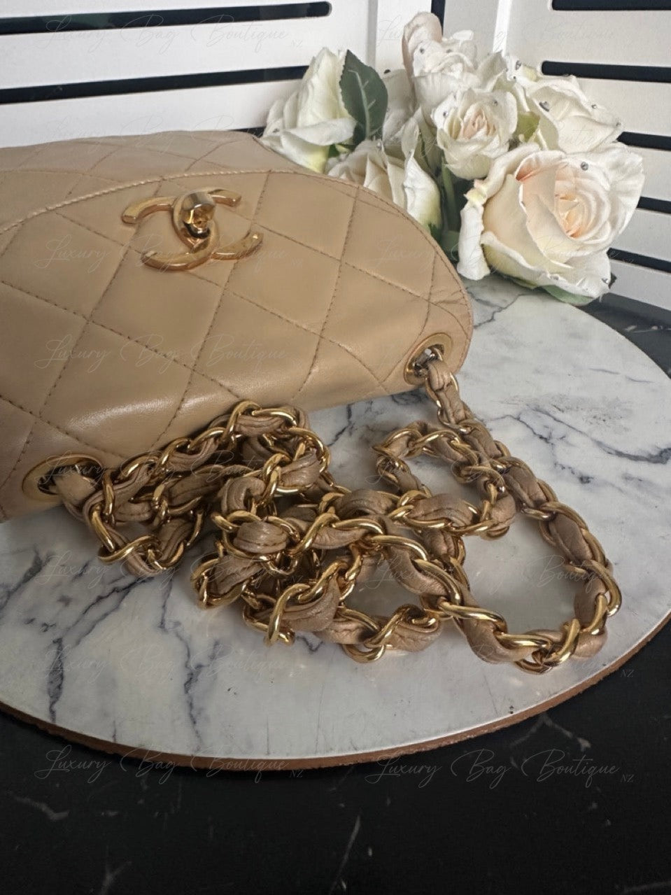 Chanel Beige Vintage 24k Bag