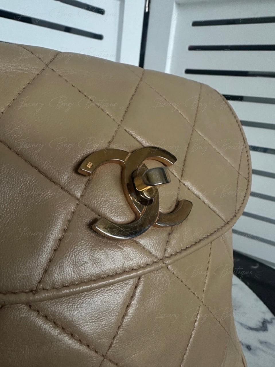 Chanel Beige Vintage 24k Bag