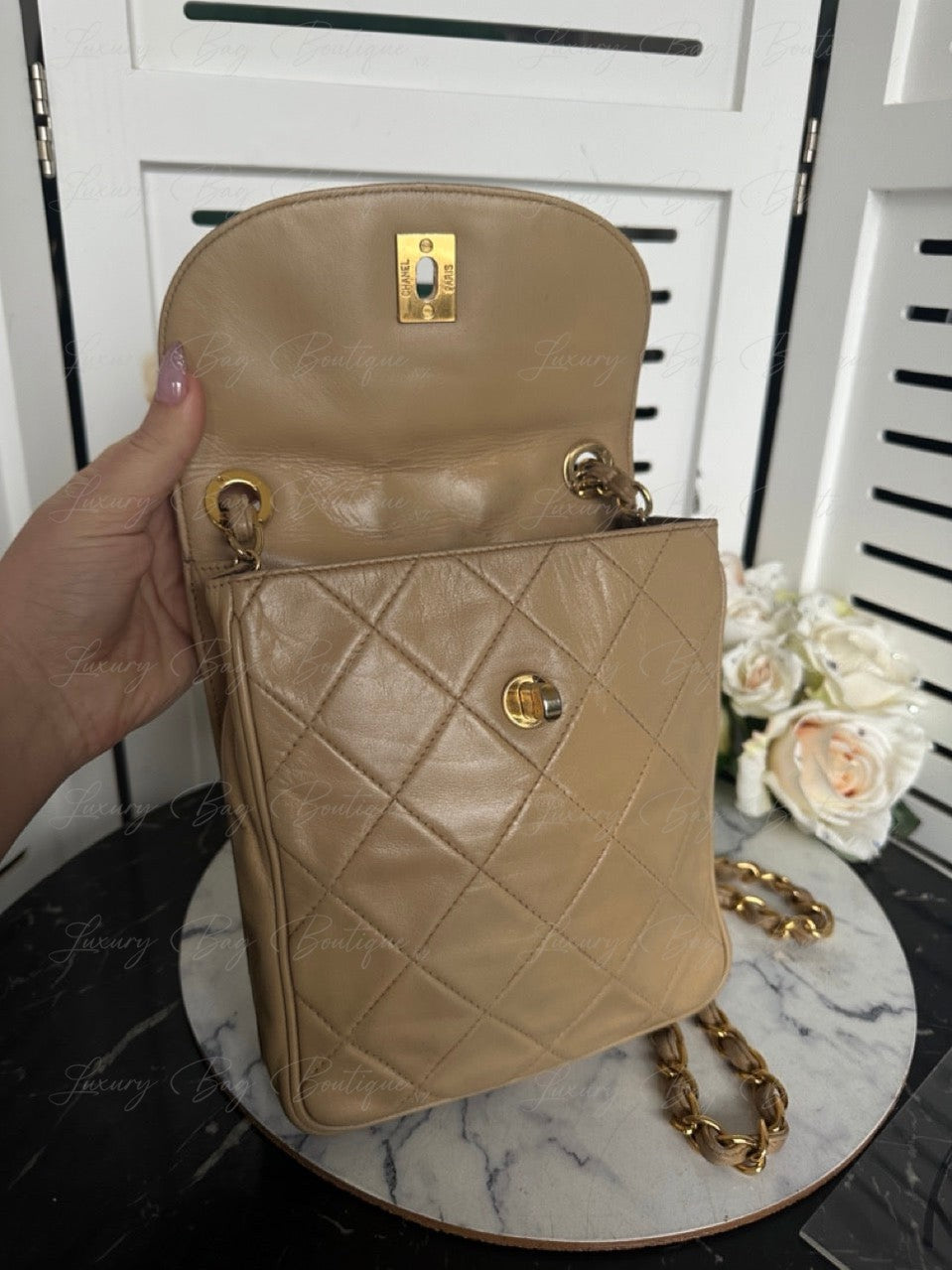 Chanel Beige Vintage 24k Bag