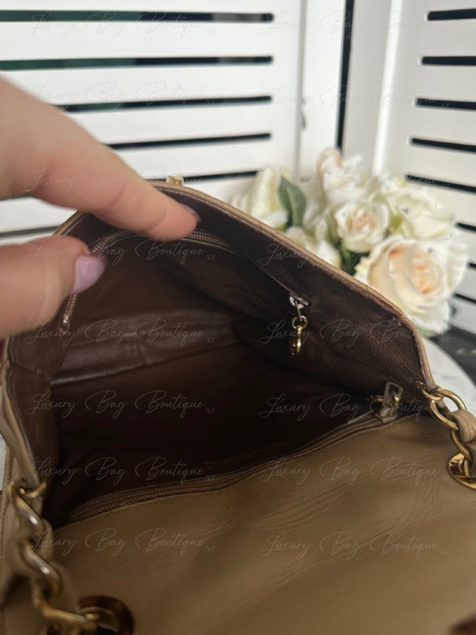 Chanel Beige Vintage 24k Bag