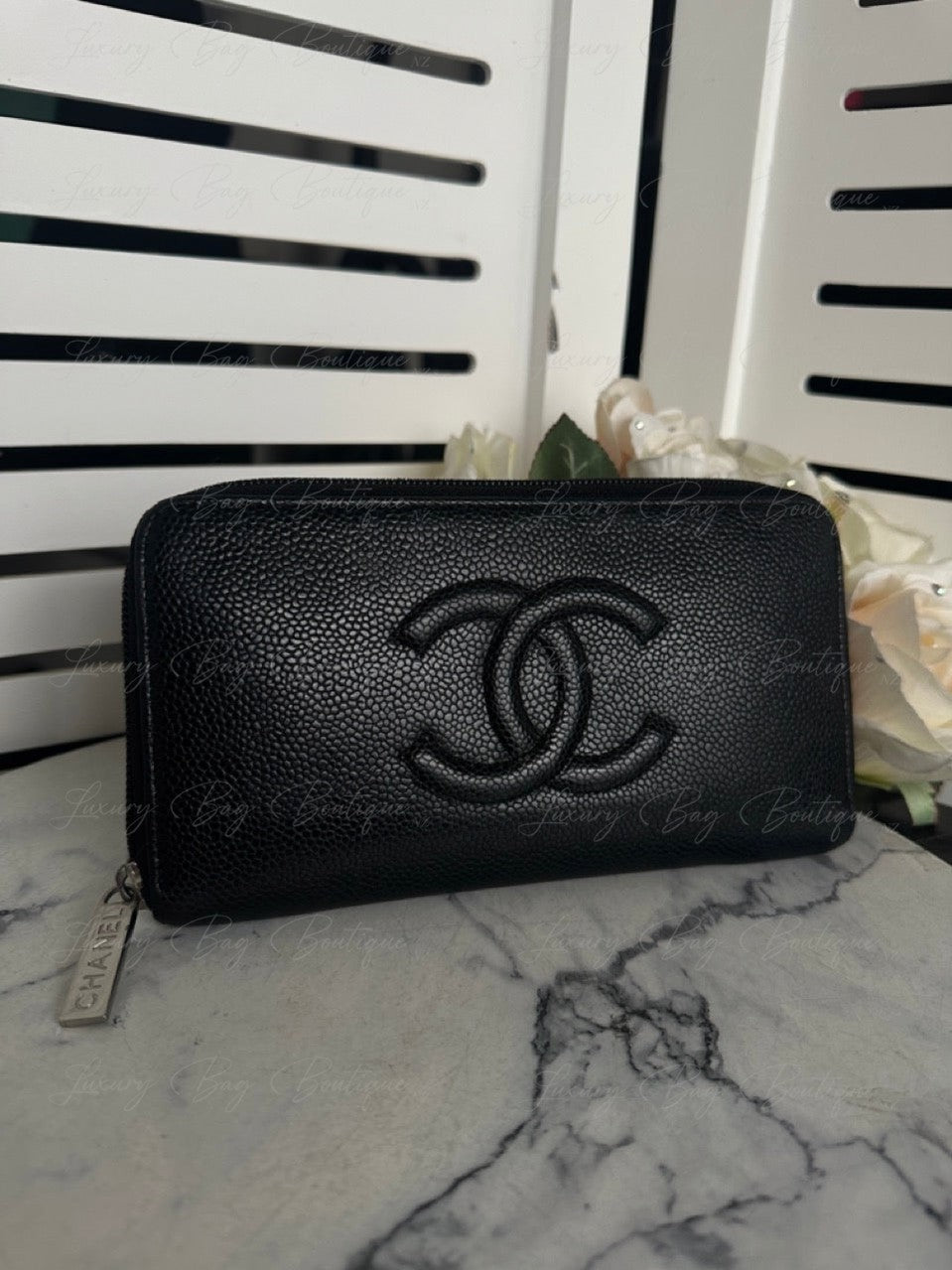 Chanel Caviar Zip Wallet