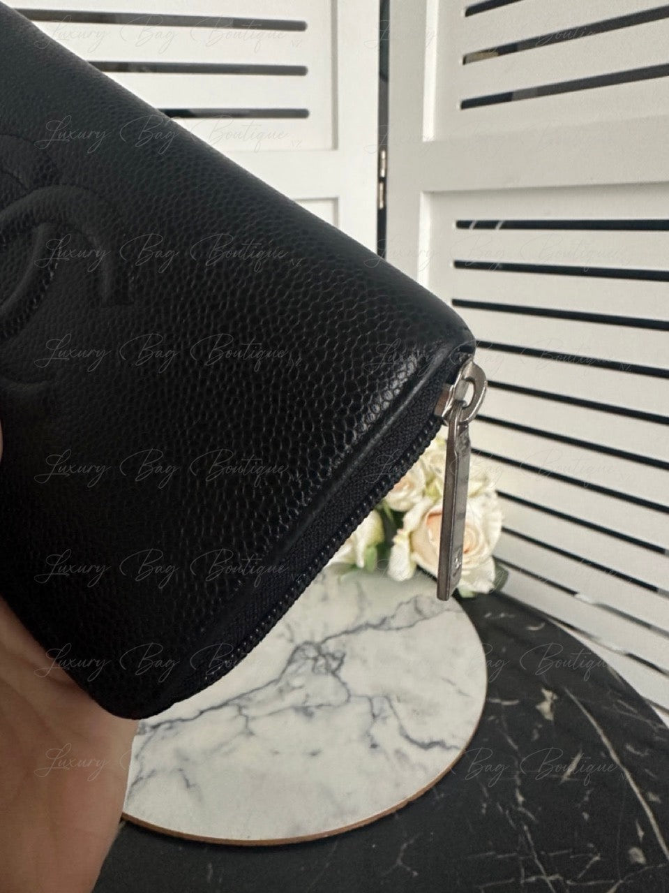 Chanel Caviar Zip Wallet