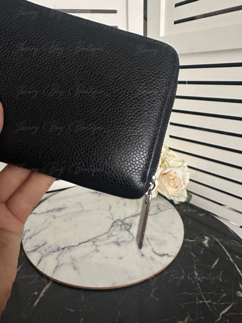 Chanel Caviar Zip Wallet