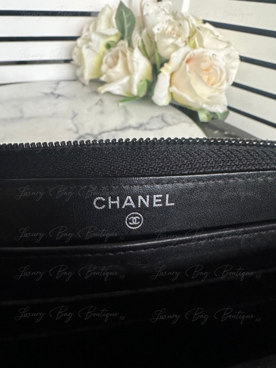 Chanel Caviar Zip Wallet