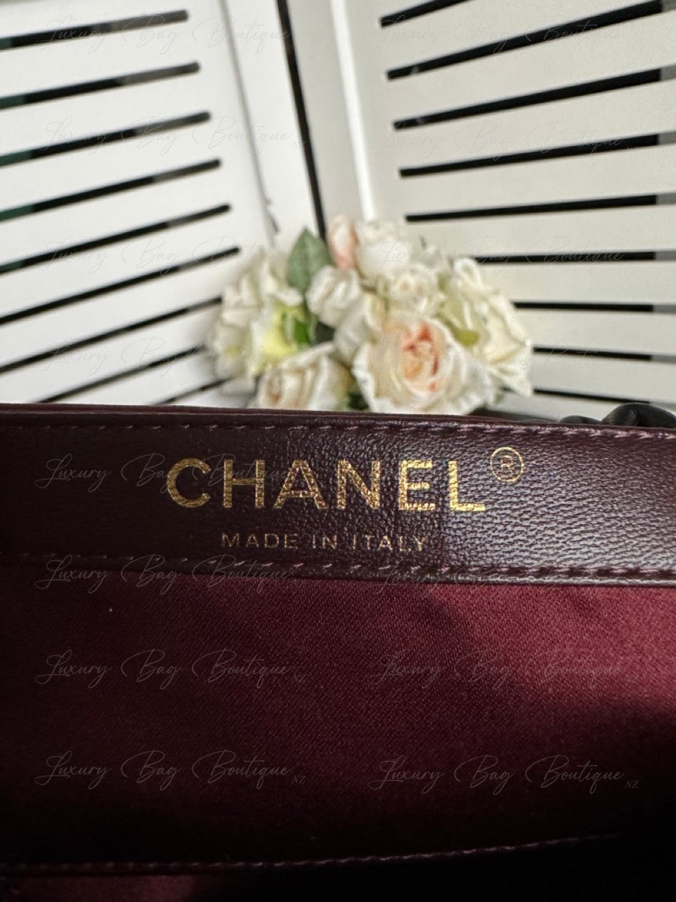 Chanel Bucket Crystal CC Logo Pearl Lambskin Bag