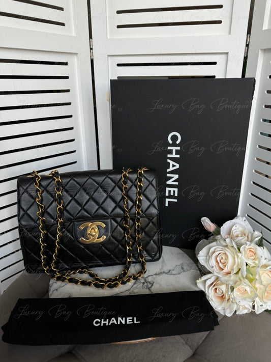 Chanel Vintage Jumbo XL 24K GHW Single Flap