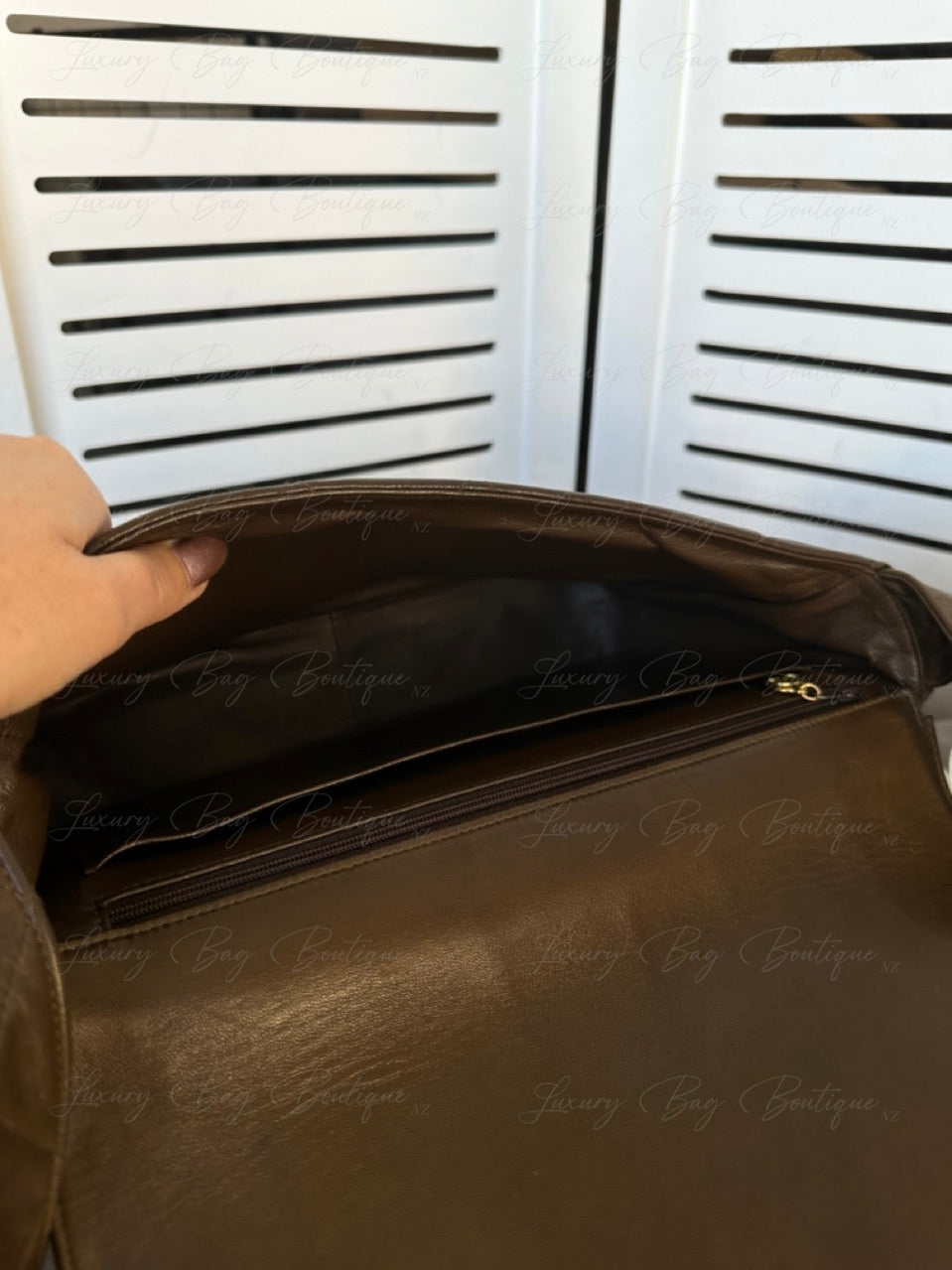 Chanel Vintage Khaki Messenger Bag