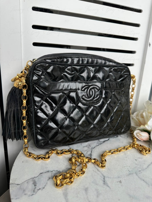 Chanel Vintage Patent Camera Bag