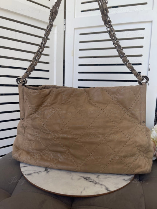 Chanel Beige Nubuck Tote