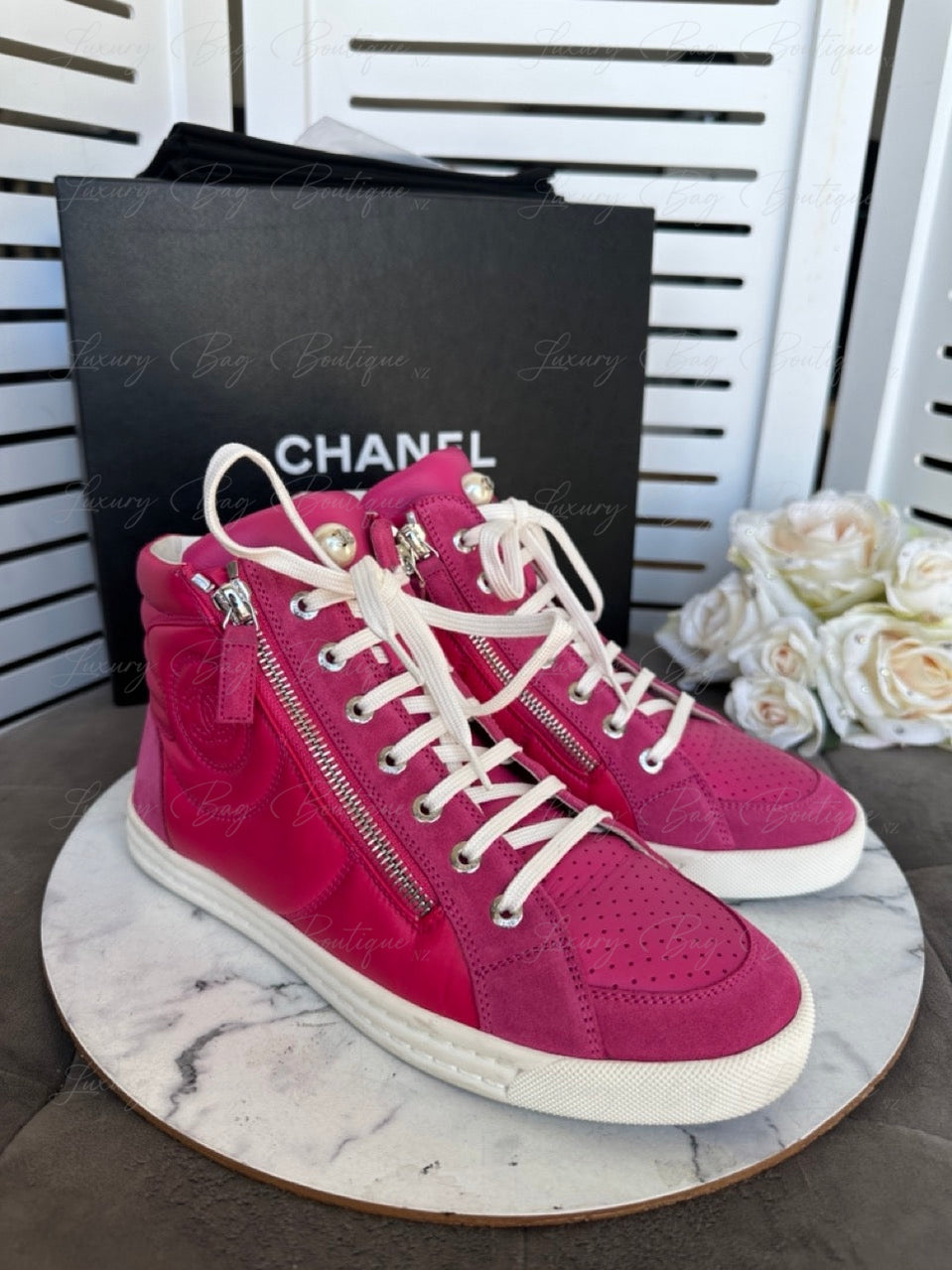 Chanel Pink Sneakers