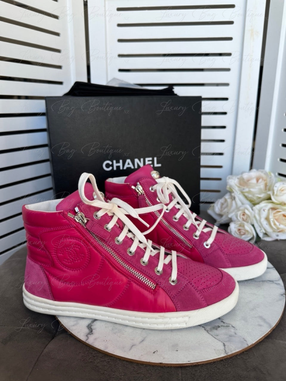 Chanel Pink Sneakers