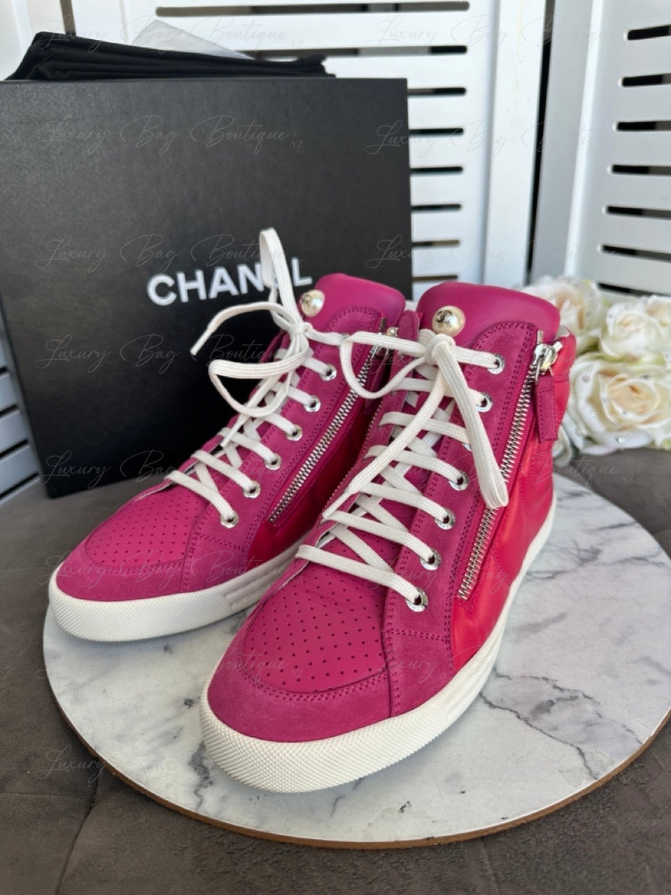 Chanel Pink Sneakers