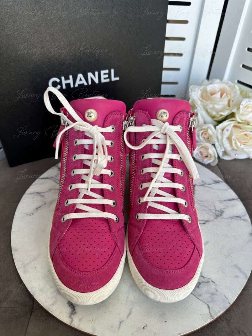 Chanel Pink Sneakers