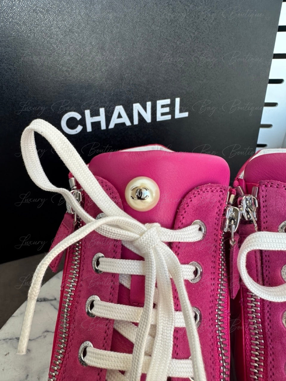 Chanel Pink Sneakers