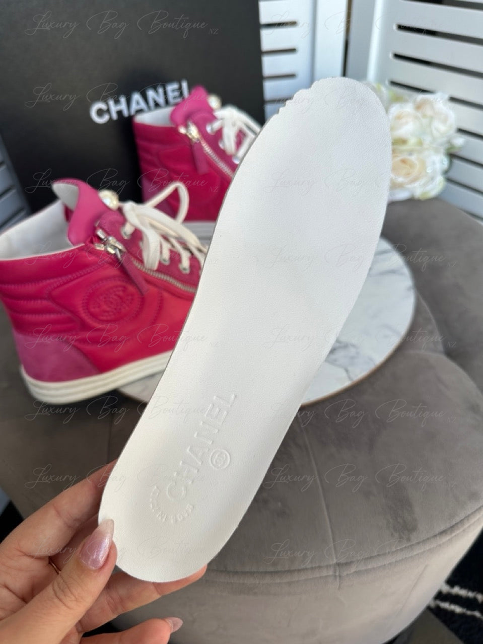 Chanel Pink Sneakers