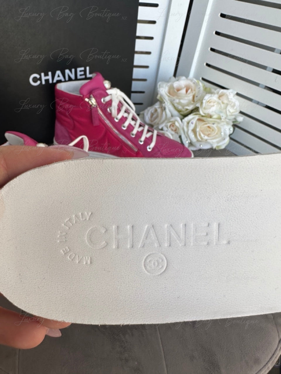 Chanel Pink Sneakers