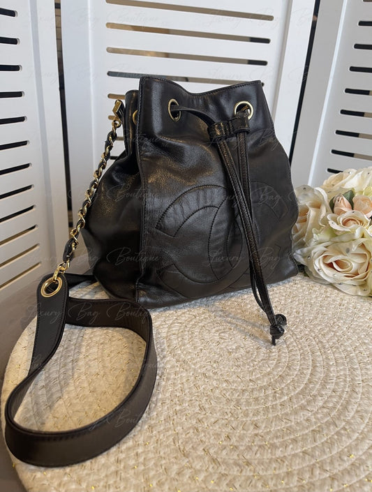 Chanel Vintage Crossbody Bucket Bag