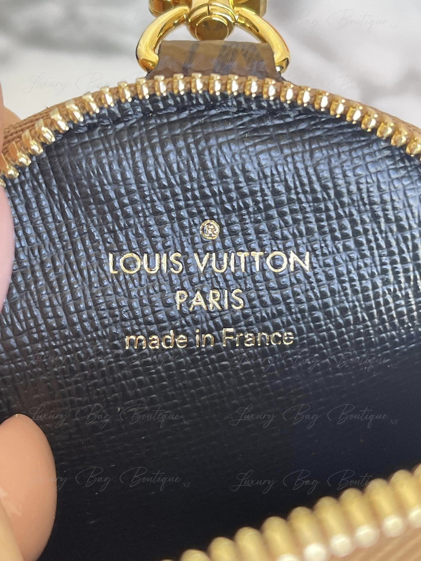 Louis Vuitton Black Bandouliére Strap w Reverse Monogram Coin Purse