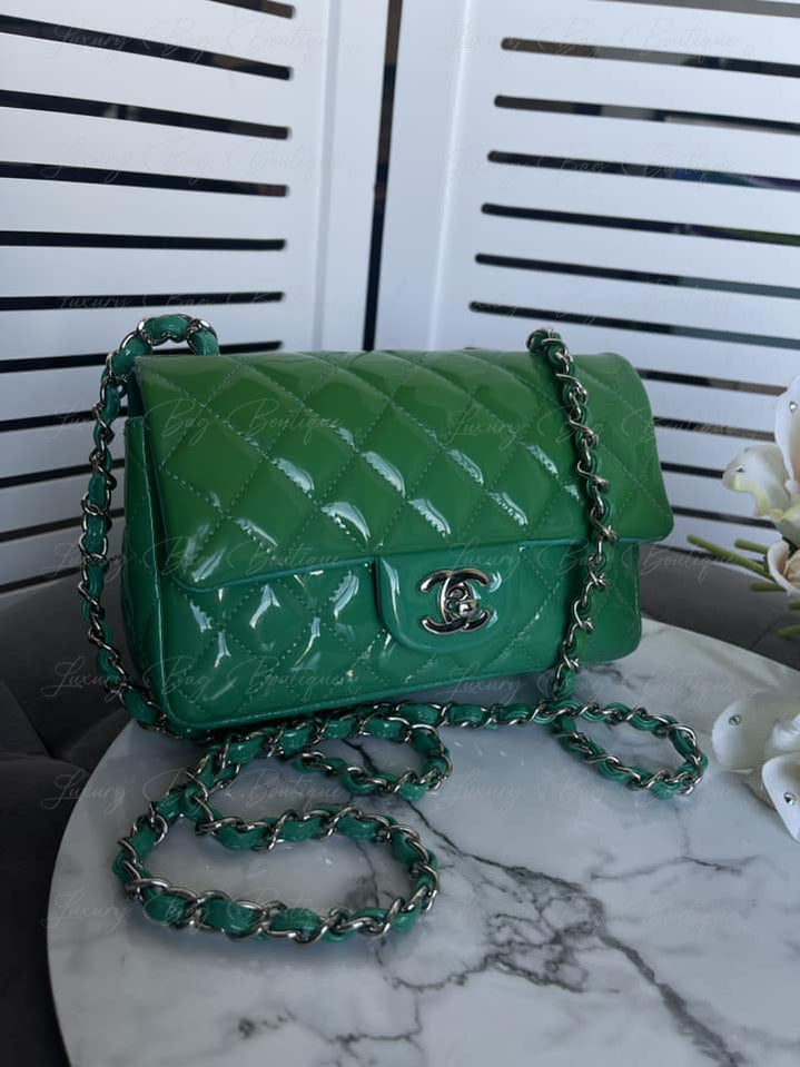 Chanel Green Patent Mini – luxurybagboutiquenz
