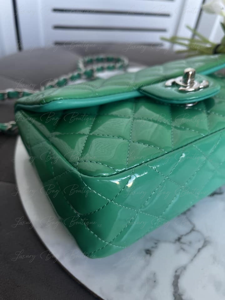 Chanel Mini Green Patent - Designer WishBags
