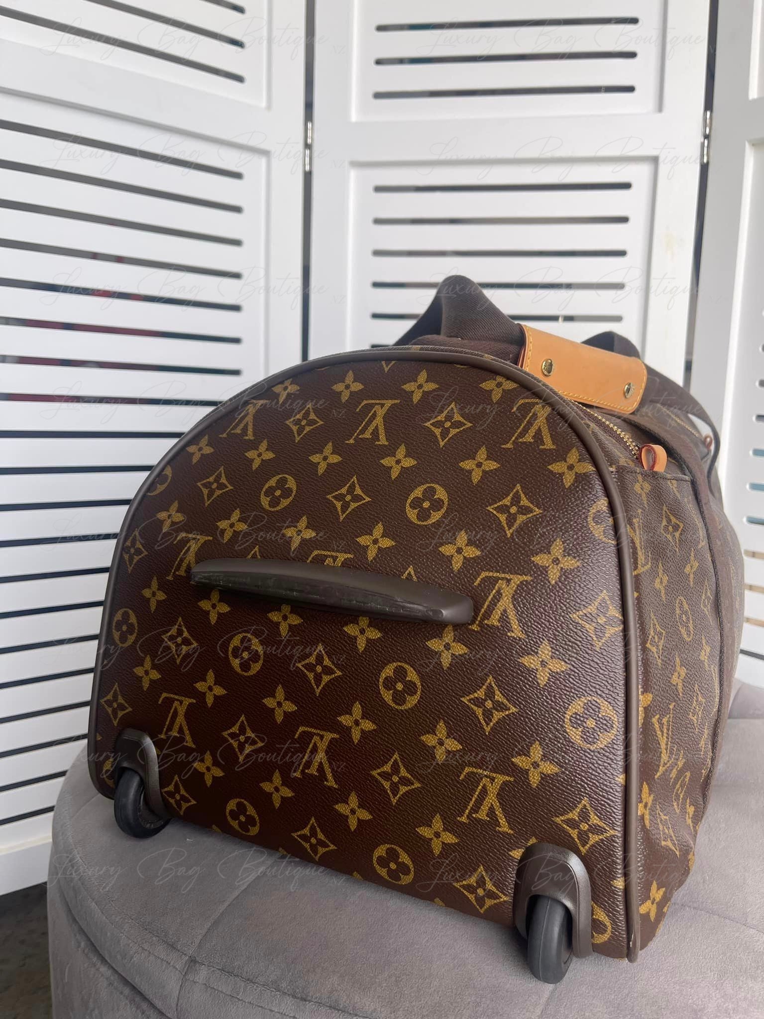 Luggage Louis Vuitton Monogram Brown Neo Eole 55 Rolling Convertable Duffle