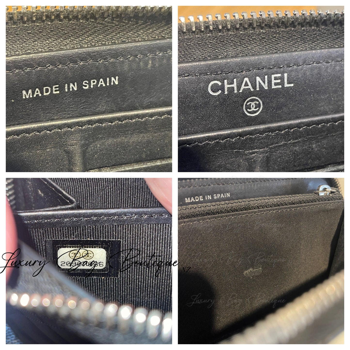 Chanel Black Zippered Wallet