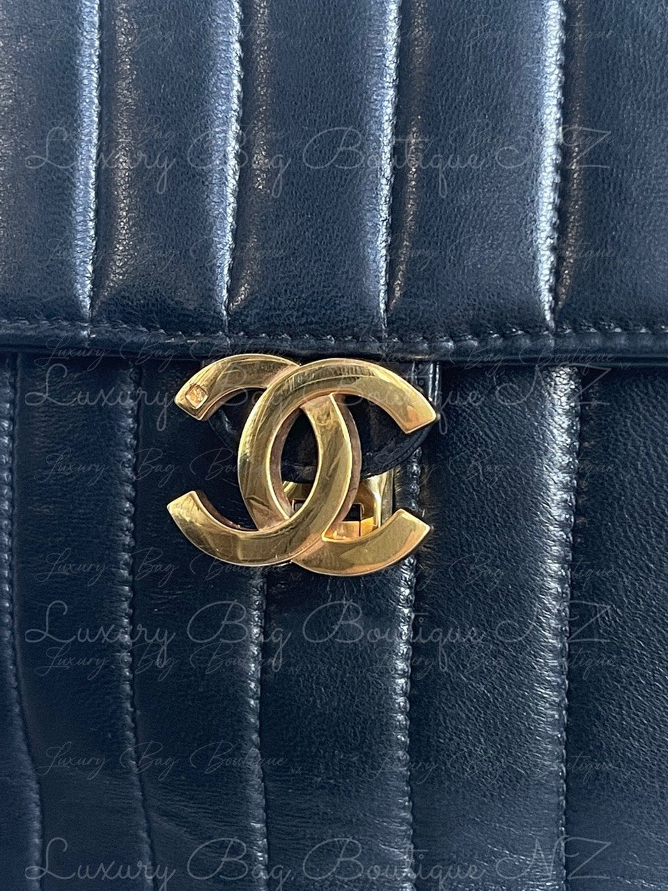 Chanel Vintage Lambskin 24k Top Handle Bag