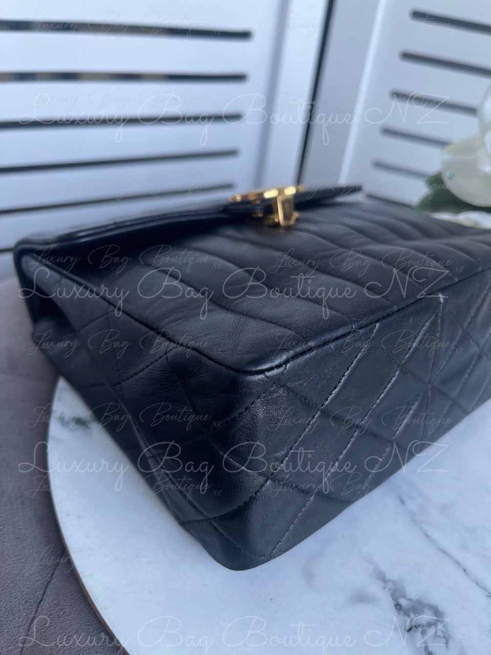 Chanel Vintage Lambskin 24k Top Handle Bag