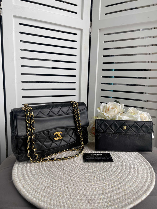 Chanel Vintage Shoulder Bag w Removable Pouch