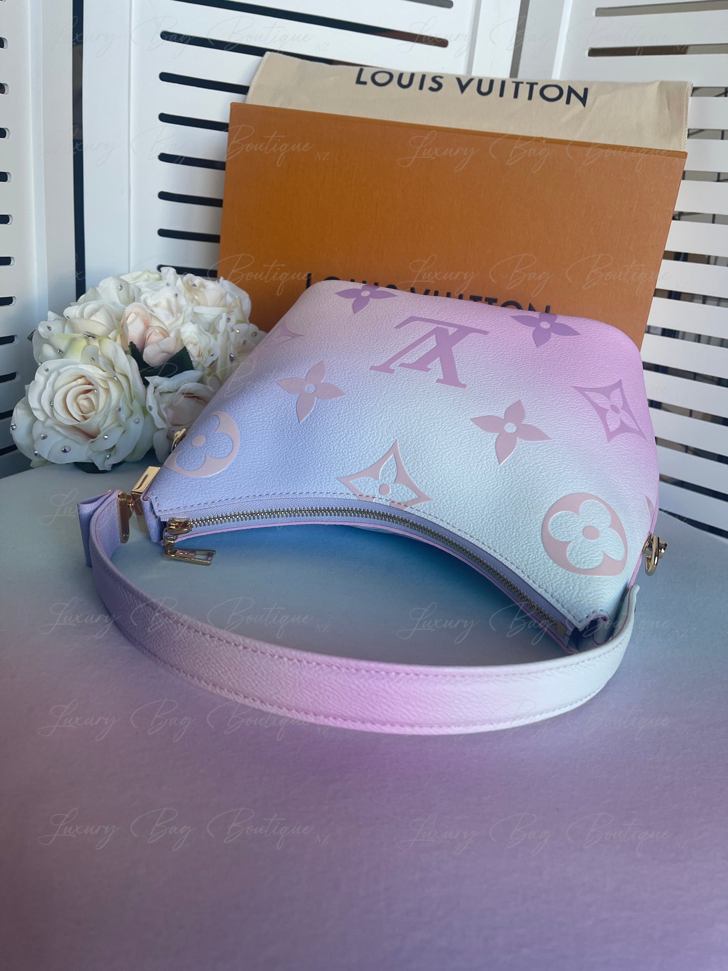 Louis Vuitton Marshmallow PM Sunrise Pastel Bag Size 24*22*13 cm Adjustable  detachable strap IDR 23jt